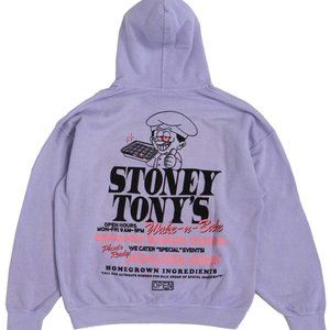Stoney Tony's Hoodie Overdye Purple NWT Sz S